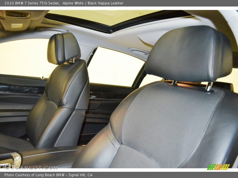 Alpine White / Black Nappa Leather 2010 BMW 7 Series 750i Sedan
