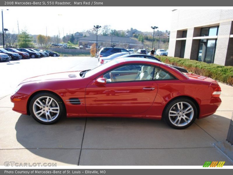 Mars Red / Stone 2008 Mercedes-Benz SL 550 Roadster