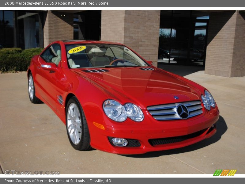 Mars Red / Stone 2008 Mercedes-Benz SL 550 Roadster