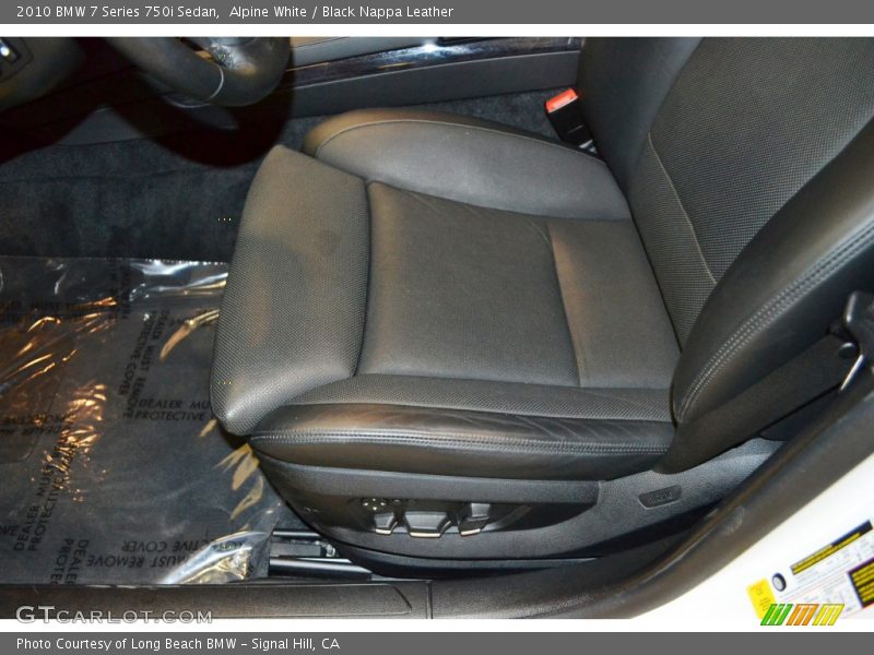 Alpine White / Black Nappa Leather 2010 BMW 7 Series 750i Sedan