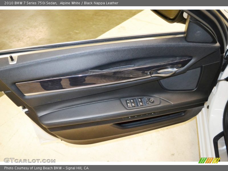 Alpine White / Black Nappa Leather 2010 BMW 7 Series 750i Sedan
