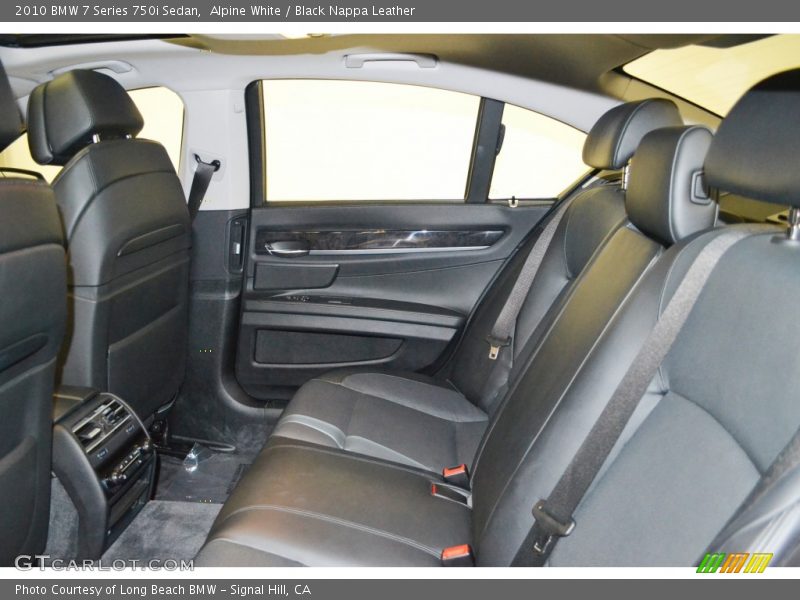 Alpine White / Black Nappa Leather 2010 BMW 7 Series 750i Sedan