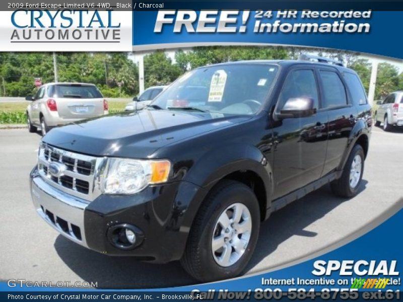 Black / Charcoal 2009 Ford Escape Limited V6 4WD