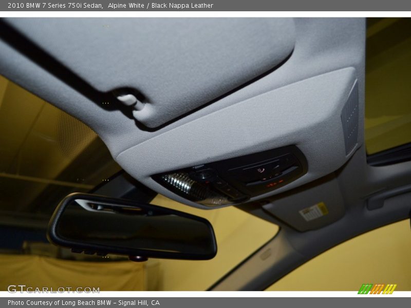 Alpine White / Black Nappa Leather 2010 BMW 7 Series 750i Sedan