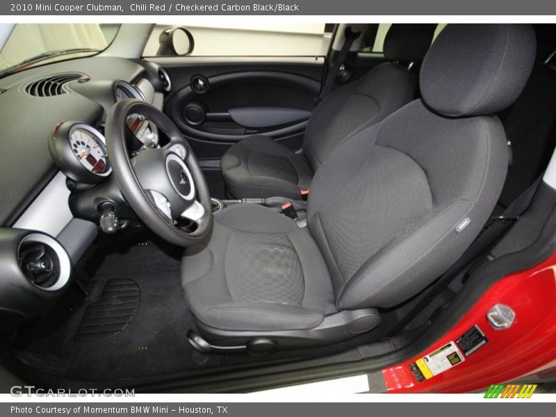 Chili Red / Checkered Carbon Black/Black 2010 Mini Cooper Clubman