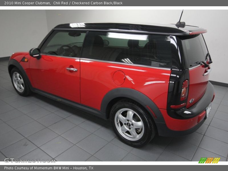 Chili Red / Checkered Carbon Black/Black 2010 Mini Cooper Clubman