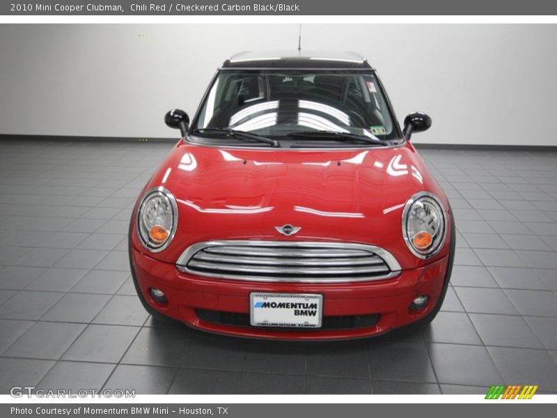 Chili Red / Checkered Carbon Black/Black 2010 Mini Cooper Clubman