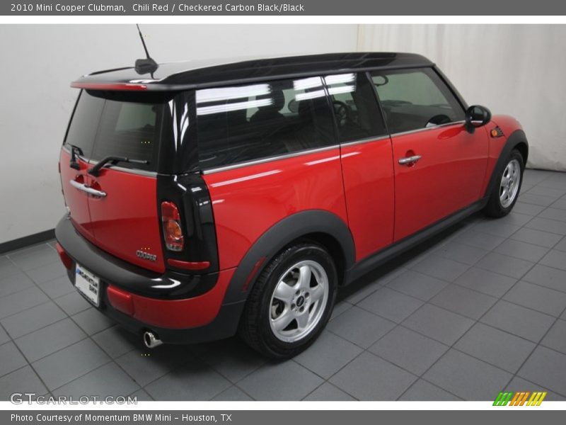 Chili Red / Checkered Carbon Black/Black 2010 Mini Cooper Clubman