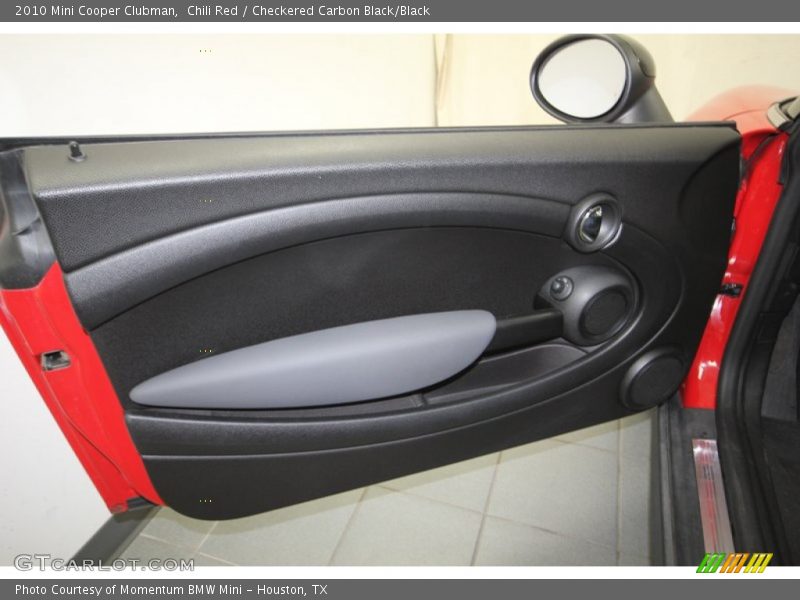Chili Red / Checkered Carbon Black/Black 2010 Mini Cooper Clubman