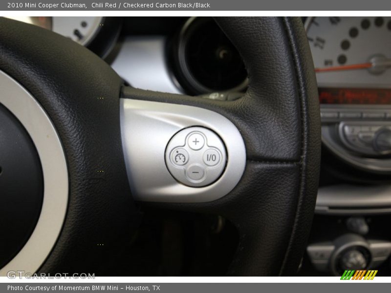Chili Red / Checkered Carbon Black/Black 2010 Mini Cooper Clubman