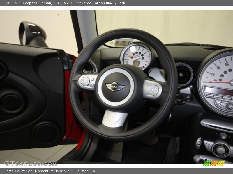 Chili Red / Checkered Carbon Black/Black 2010 Mini Cooper Clubman