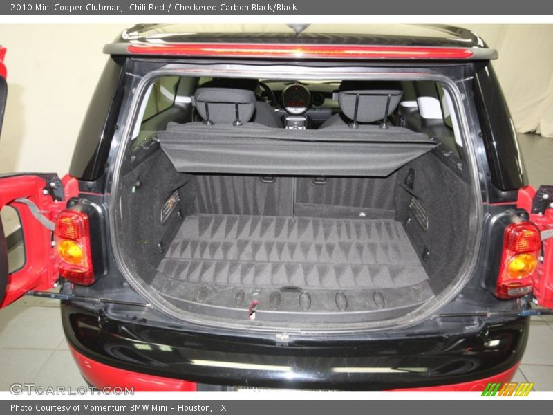Chili Red / Checkered Carbon Black/Black 2010 Mini Cooper Clubman