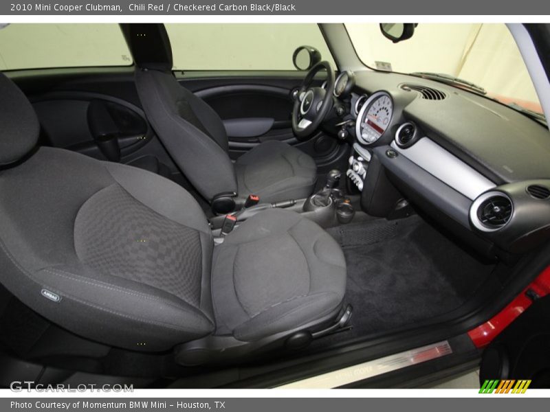 Chili Red / Checkered Carbon Black/Black 2010 Mini Cooper Clubman