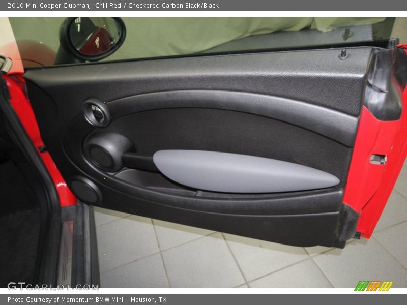 Chili Red / Checkered Carbon Black/Black 2010 Mini Cooper Clubman