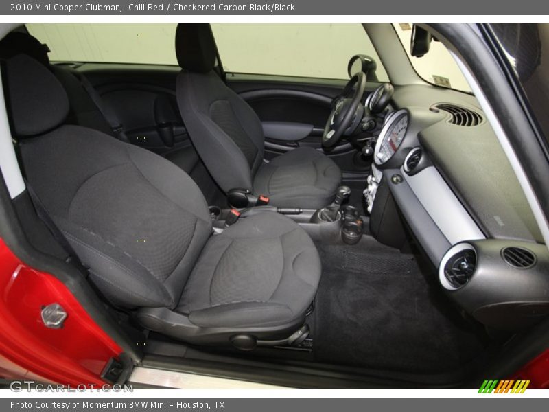 Chili Red / Checkered Carbon Black/Black 2010 Mini Cooper Clubman