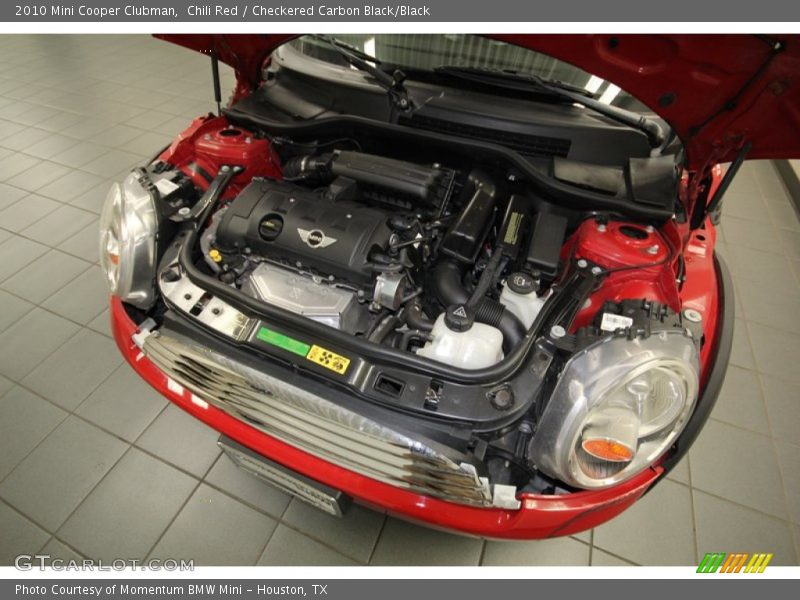 Chili Red / Checkered Carbon Black/Black 2010 Mini Cooper Clubman