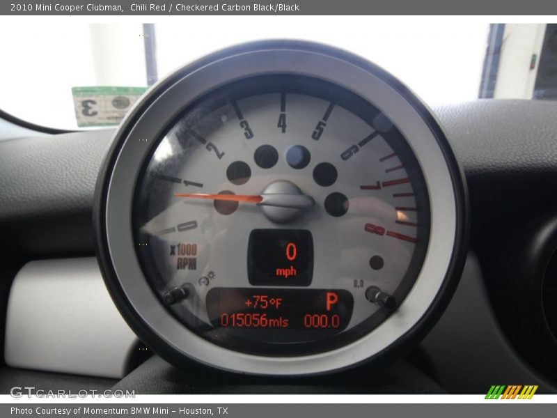 Chili Red / Checkered Carbon Black/Black 2010 Mini Cooper Clubman