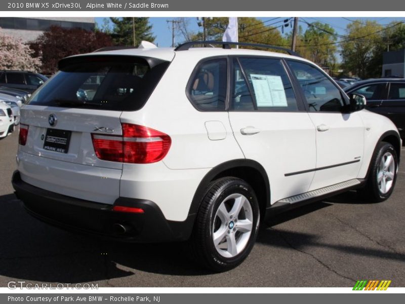 Alpine White / Saddle Brown 2010 BMW X5 xDrive30i