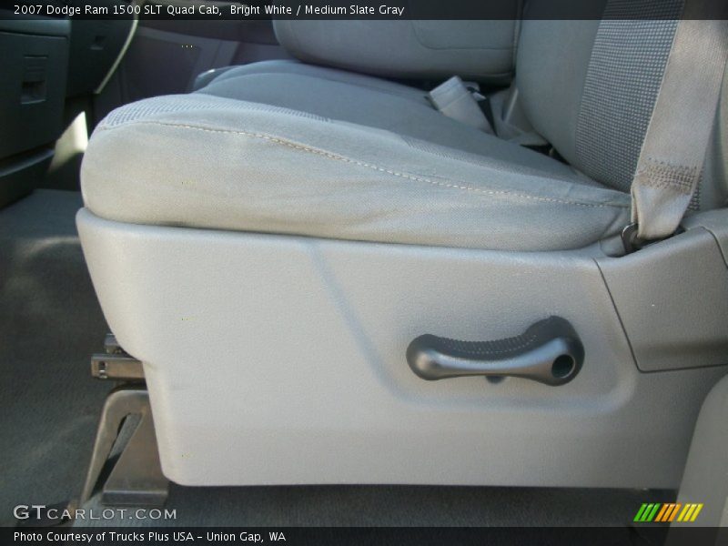Bright White / Medium Slate Gray 2007 Dodge Ram 1500 SLT Quad Cab