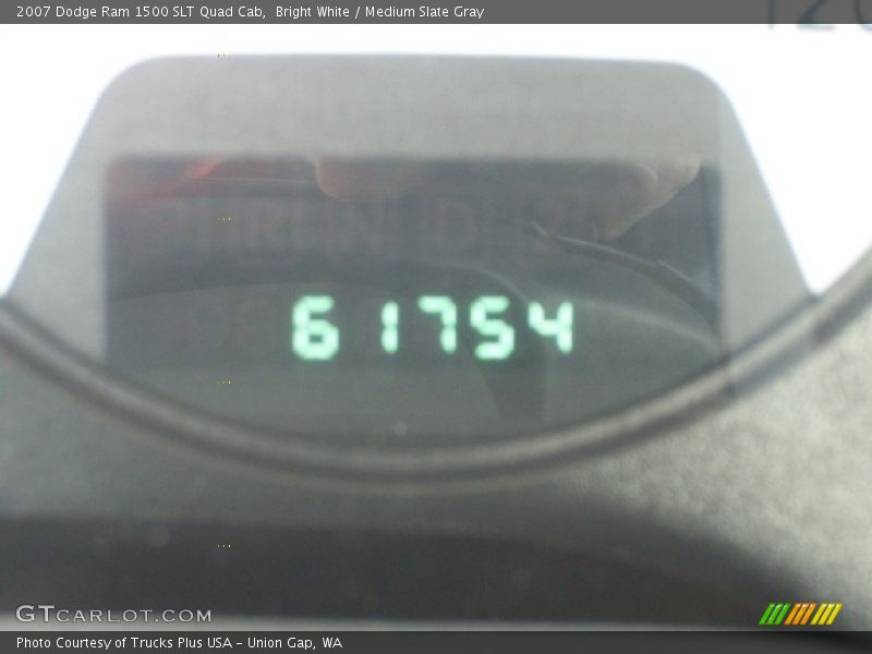 Bright White / Medium Slate Gray 2007 Dodge Ram 1500 SLT Quad Cab