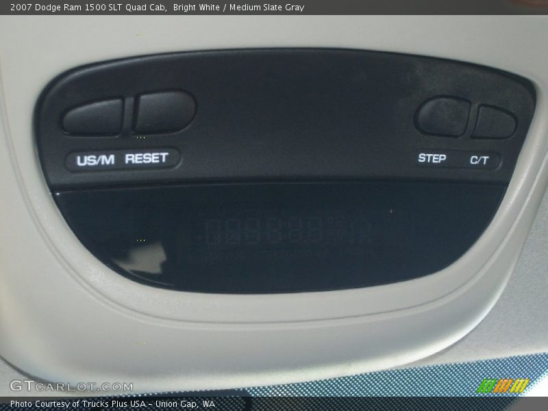 Bright White / Medium Slate Gray 2007 Dodge Ram 1500 SLT Quad Cab