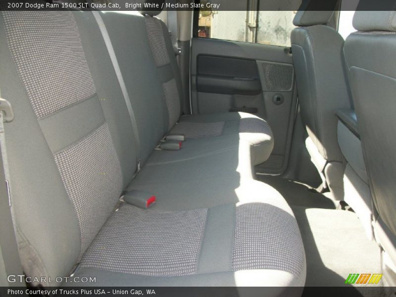 Bright White / Medium Slate Gray 2007 Dodge Ram 1500 SLT Quad Cab