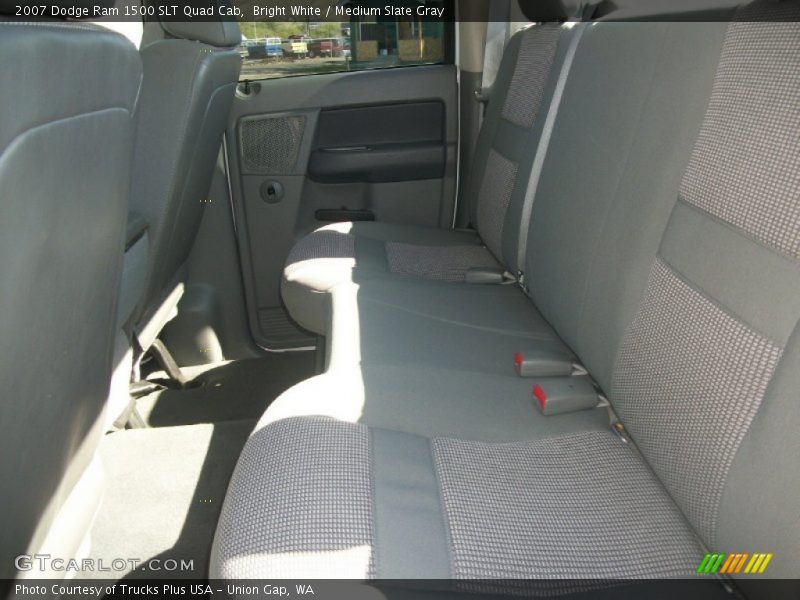 Bright White / Medium Slate Gray 2007 Dodge Ram 1500 SLT Quad Cab