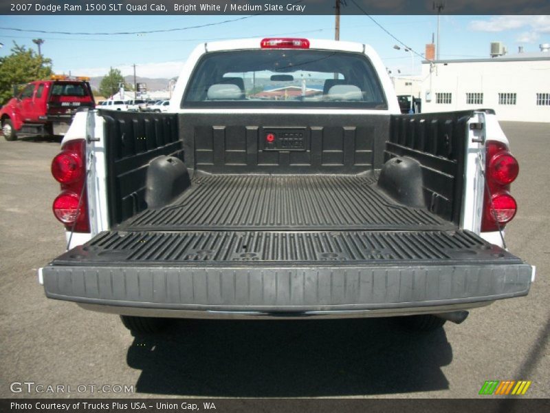 Bright White / Medium Slate Gray 2007 Dodge Ram 1500 SLT Quad Cab