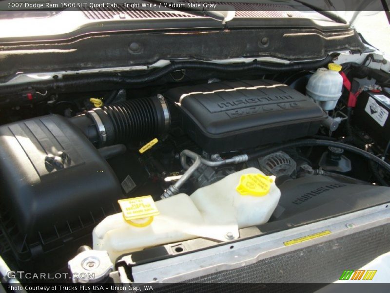 Bright White / Medium Slate Gray 2007 Dodge Ram 1500 SLT Quad Cab