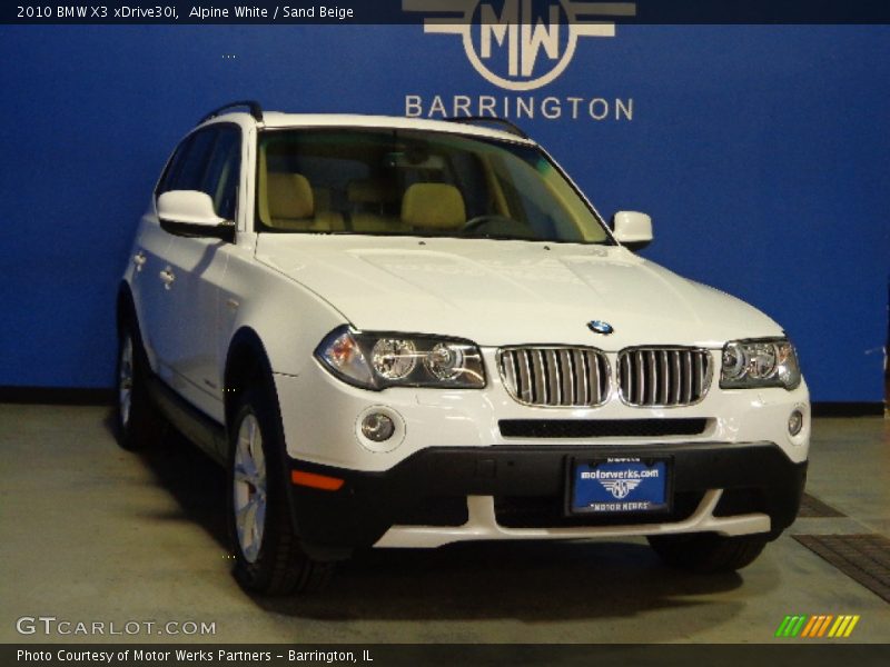 Alpine White / Sand Beige 2010 BMW X3 xDrive30i