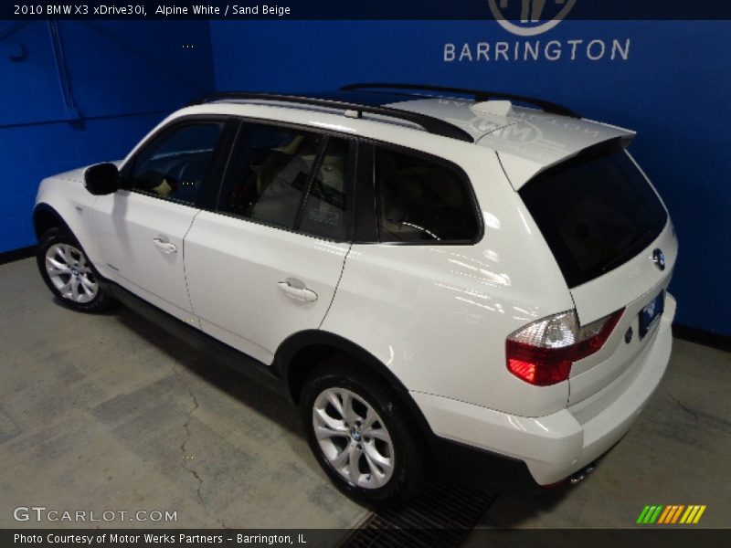 Alpine White / Sand Beige 2010 BMW X3 xDrive30i