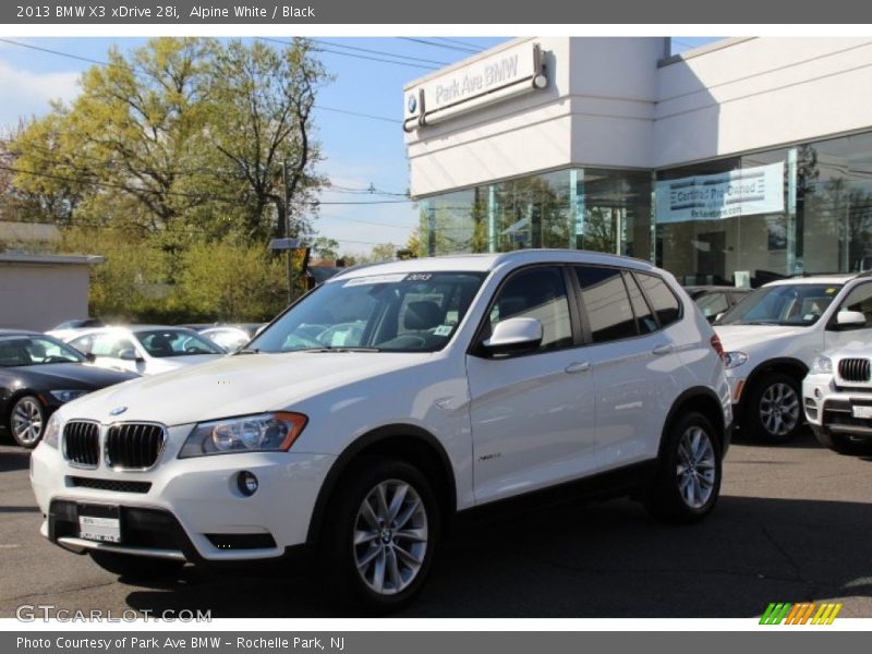 Alpine White / Black 2013 BMW X3 xDrive 28i