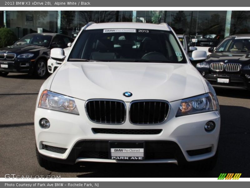 Alpine White / Black 2013 BMW X3 xDrive 28i