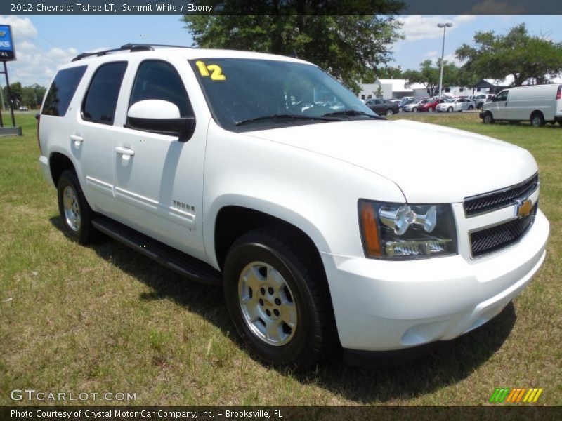 Summit White / Ebony 2012 Chevrolet Tahoe LT