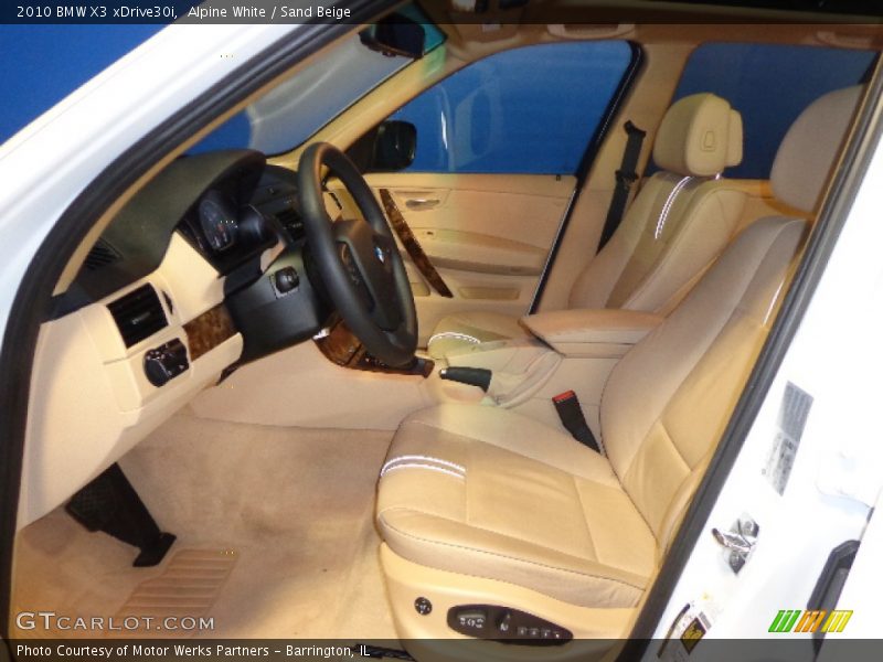Alpine White / Sand Beige 2010 BMW X3 xDrive30i