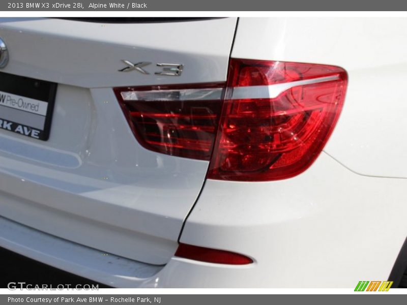 Alpine White / Black 2013 BMW X3 xDrive 28i