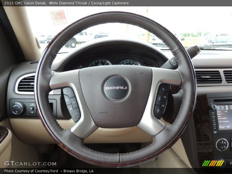 White Diamond Tricoat / Cocoa/Light Cashmere 2013 GMC Yukon Denali