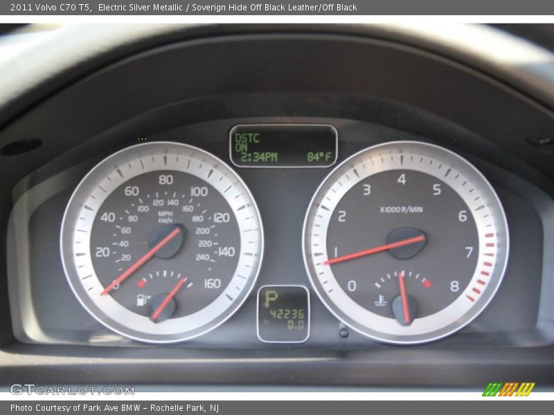 Electric Silver Metallic / Soverign Hide Off Black Leather/Off Black 2011 Volvo C70 T5