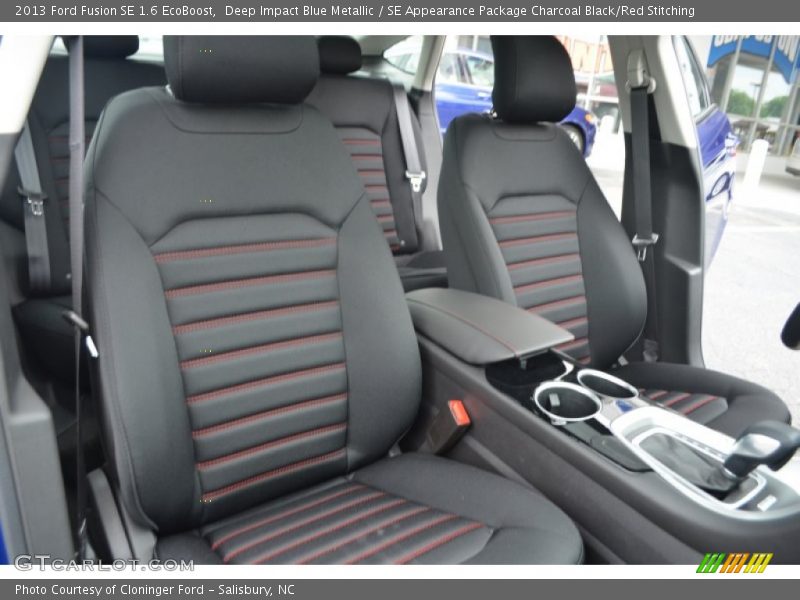  2013 Fusion SE 1.6 EcoBoost SE Appearance Package Charcoal Black/Red Stitching Interior
