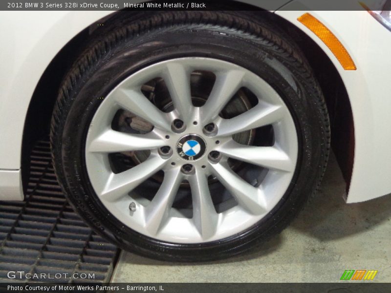 Mineral White Metallic / Black 2012 BMW 3 Series 328i xDrive Coupe