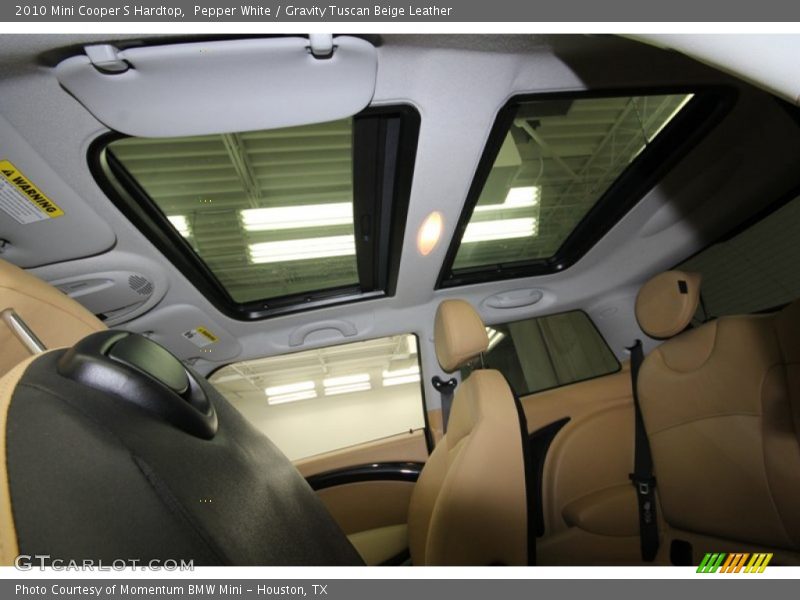 Pepper White / Gravity Tuscan Beige Leather 2010 Mini Cooper S Hardtop
