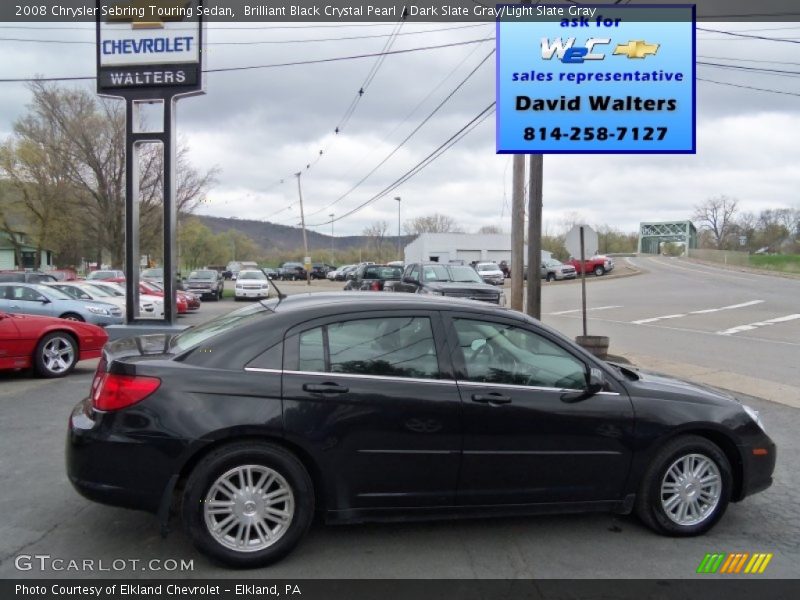 Brilliant Black Crystal Pearl / Dark Slate Gray/Light Slate Gray 2008 Chrysler Sebring Touring Sedan
