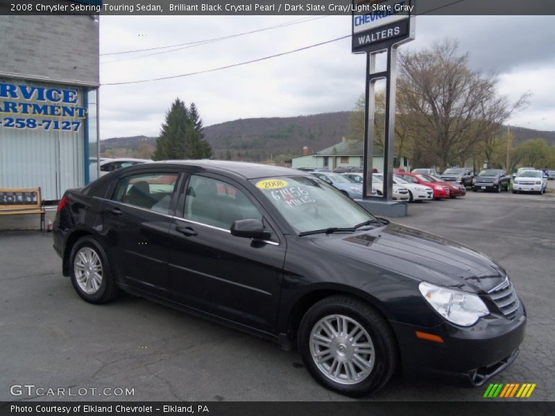 Brilliant Black Crystal Pearl / Dark Slate Gray/Light Slate Gray 2008 Chrysler Sebring Touring Sedan