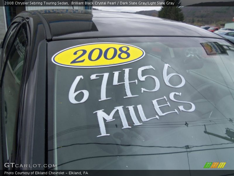 Brilliant Black Crystal Pearl / Dark Slate Gray/Light Slate Gray 2008 Chrysler Sebring Touring Sedan