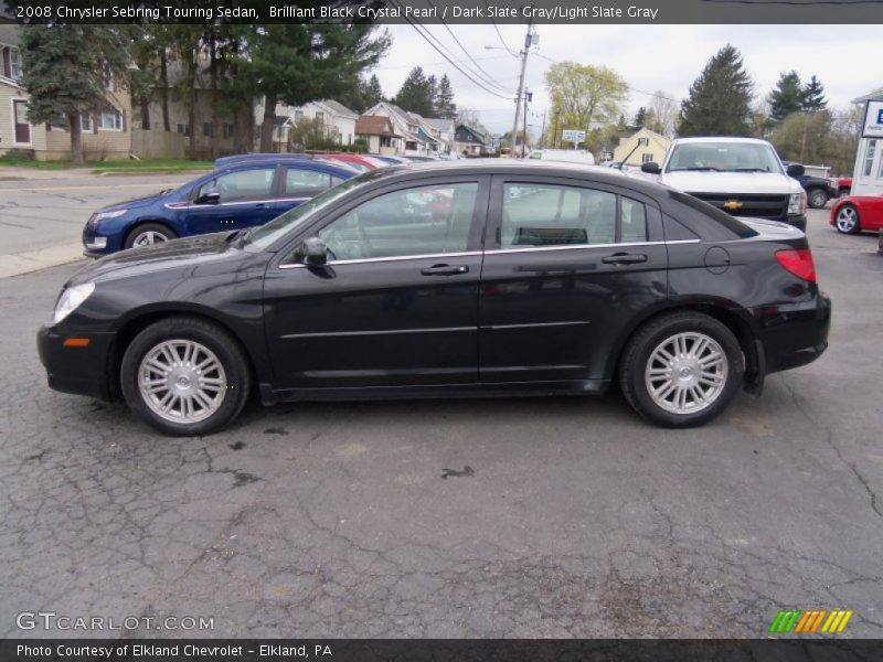 Brilliant Black Crystal Pearl / Dark Slate Gray/Light Slate Gray 2008 Chrysler Sebring Touring Sedan