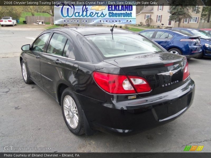 Brilliant Black Crystal Pearl / Dark Slate Gray/Light Slate Gray 2008 Chrysler Sebring Touring Sedan