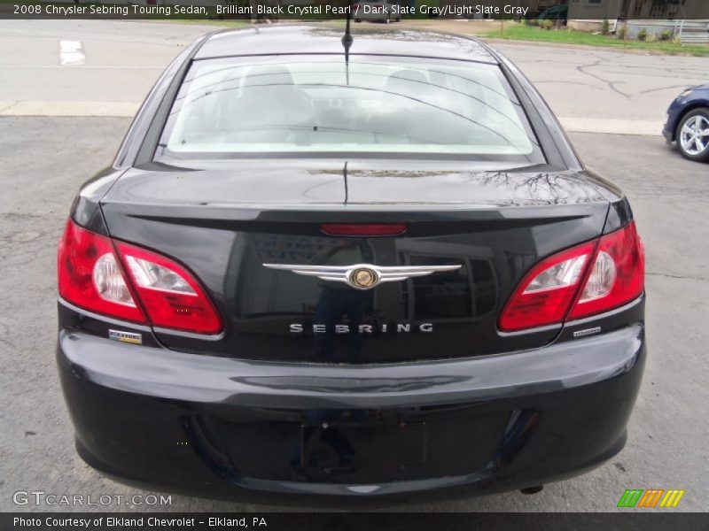 Brilliant Black Crystal Pearl / Dark Slate Gray/Light Slate Gray 2008 Chrysler Sebring Touring Sedan