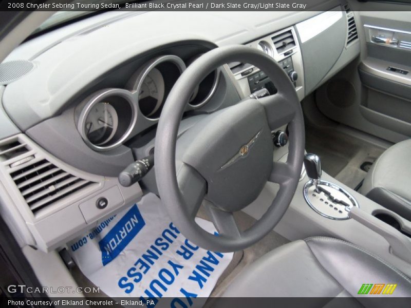 Brilliant Black Crystal Pearl / Dark Slate Gray/Light Slate Gray 2008 Chrysler Sebring Touring Sedan