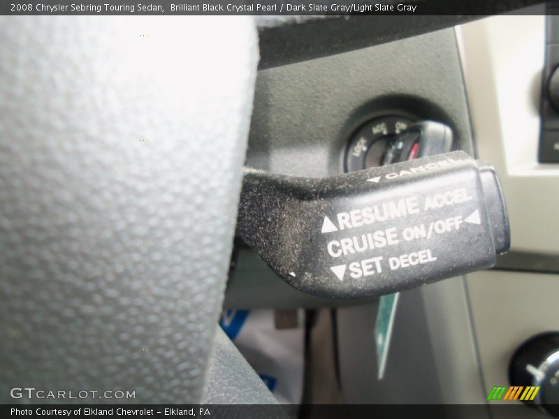Brilliant Black Crystal Pearl / Dark Slate Gray/Light Slate Gray 2008 Chrysler Sebring Touring Sedan