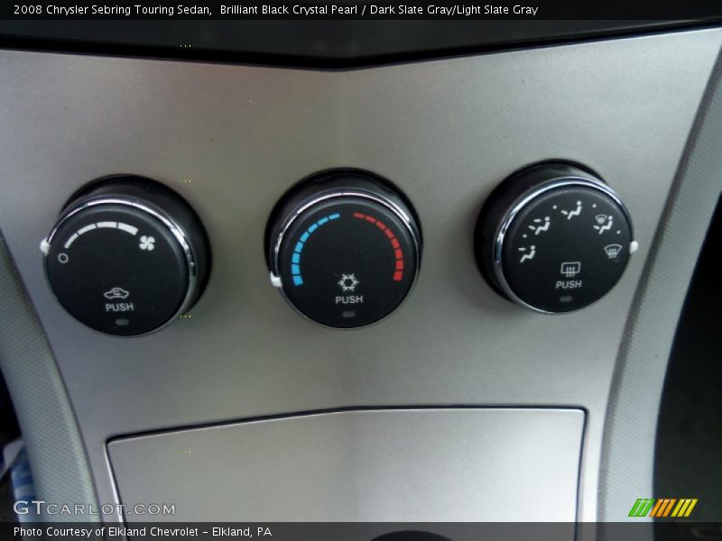 Brilliant Black Crystal Pearl / Dark Slate Gray/Light Slate Gray 2008 Chrysler Sebring Touring Sedan